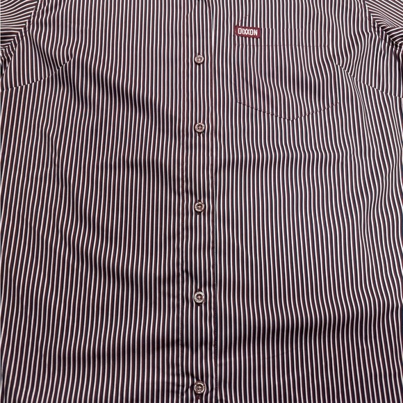 DIXXON BENNY TRIPLE STRIPE WOMEN'S SHORT SLEEVE - MAROON size large - Picture 5 of 10